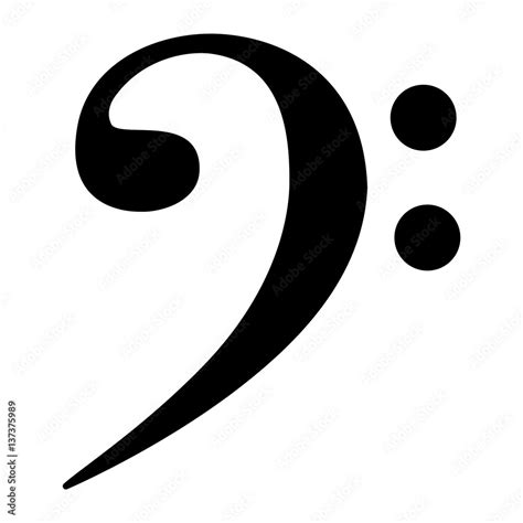 Bass clef symbol Stock Vector | Adobe Stock