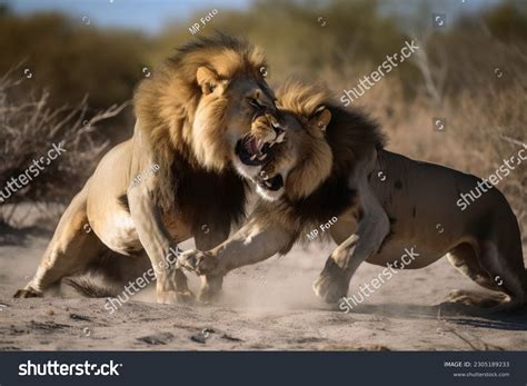 7,763 Lion Fight Images, Stock Photos, and Vectors | Shutterstock