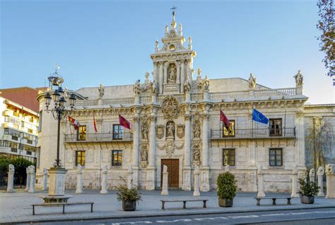 University Building in the Streets of Valladolid - Spain Stock Photo ...