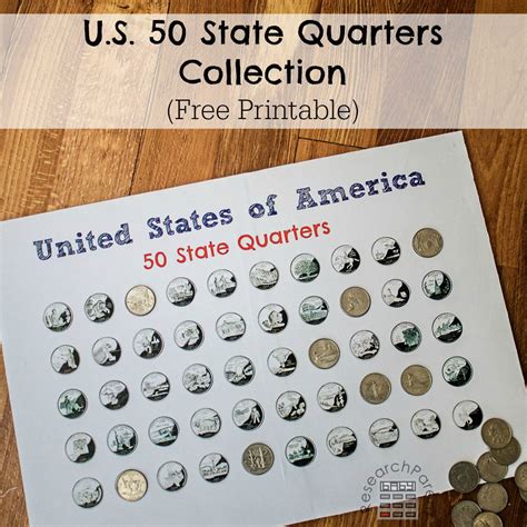 Free Printable Printable State Quarters Checklist - Printable Word Searches