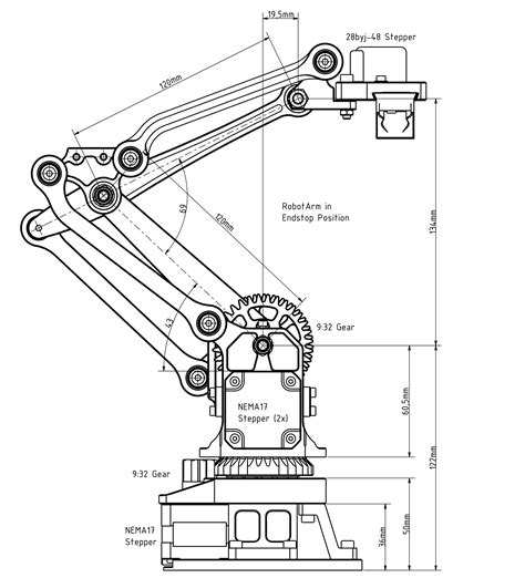 Schematic Diagram Of Robot Arm