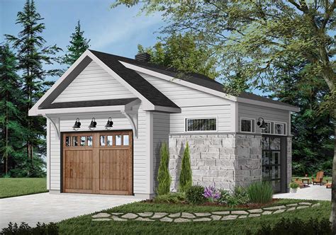 Detached Garage Plan with Interior Work Space - 22505DR | Architectural ...