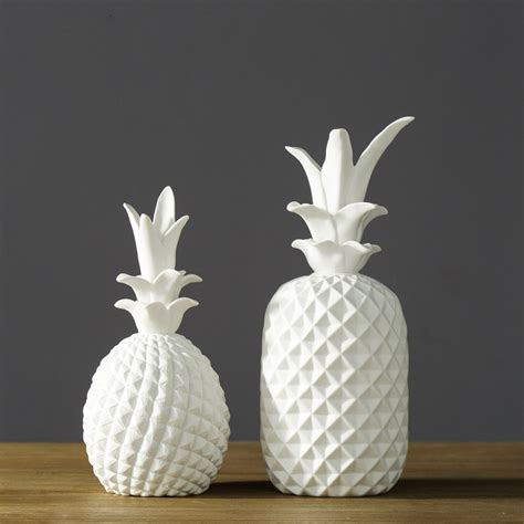 big white ceramic simulation abstract pineapple home decor crafts room ...