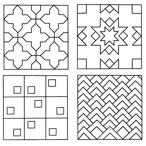 Zentangle Patterns Printable - Printable Templates