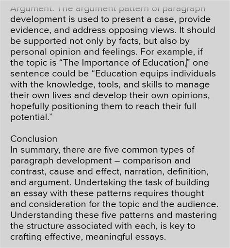 1. Choose 5 Among all the patterns of paragraph development.2 ...