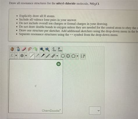 Solved Draw all resonance structures for the nitryl chloride | Chegg.com