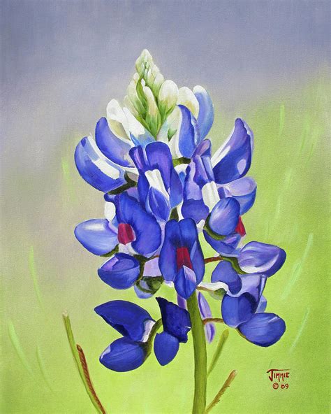 Portrait of a Bluebonnet Painting by Jimmie Bartlett - Pixels