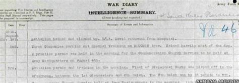 WW1 soldier diaries placed online by National Archives - BBC News