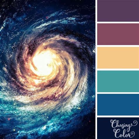 Colorful Galaxy Color Palette | Galaxy colors, Color palette, Color