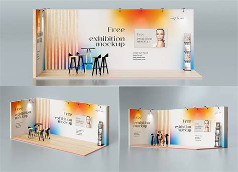 Free Exhibition Trade Show Standing Banner Booth Backdrop Mockup Ps ...