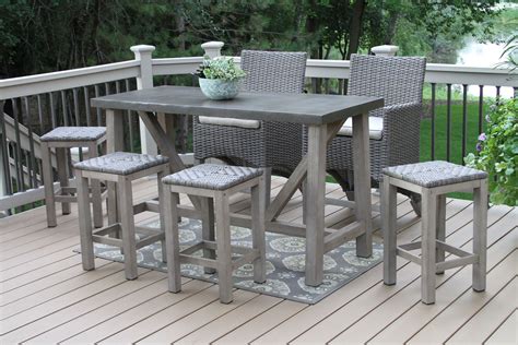 Bar Height Outdoor Dining Table