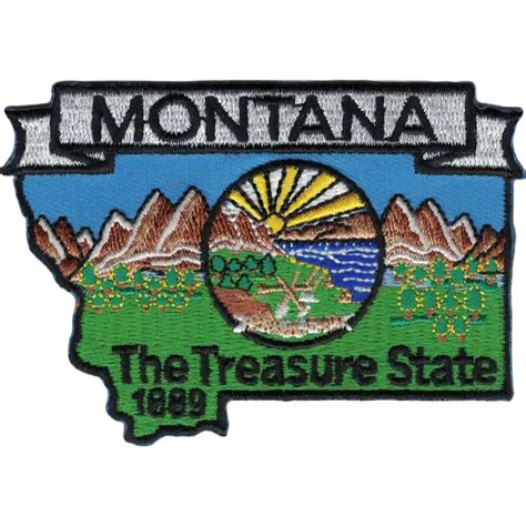 Montana State Map Patch 3 - Etsy