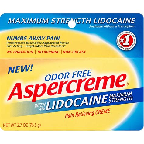 Aspercreme Pain Relieving Crème with Lidocaine 2.7oz - Walmart.com