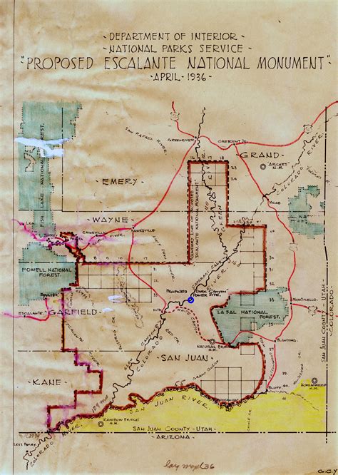 Grand Staircase Escalante Camping Map