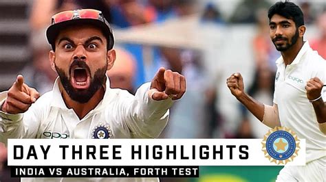 IND VS AUS 4th Test 3rd Day Full Highlights - YouTube