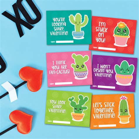 Cactus Valentine Cards – Simple Everyday Mom