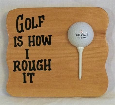 Items similar to Sign for Golfers Funny Golf Plaque Golf Is How I Rough ...