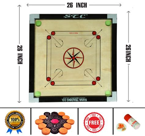 Wood 24X24 Inches Wooden Carrom Board, Size: 26x26 Inch at Rs 400/piece ...