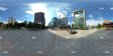 360° view of SEOUL, SOUTH KOREA – JULY 08 2019: full seamless panorama ...