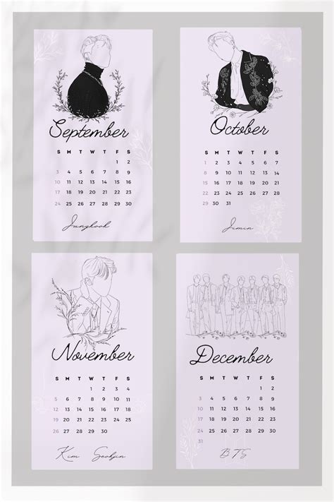 Bts Calendar 2023 Deskcalendar With Stand Bts Fanart K - Etsy