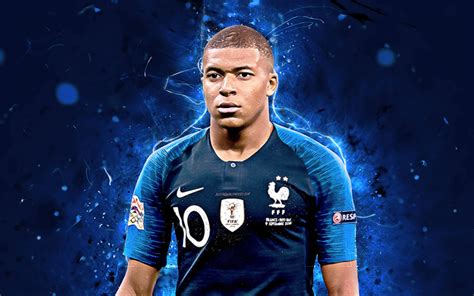 Download wallpapers Kylian Mbappe, FFF, french footballers, abstract ...