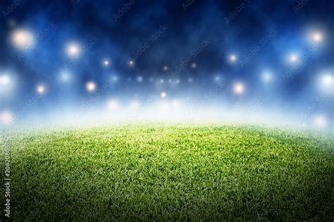 soccer field stadium in night time background 스톡 사진 | Adobe Stock