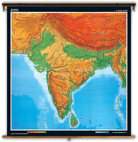 India topographic map - Topographic map India (Southern Asia - Asia)