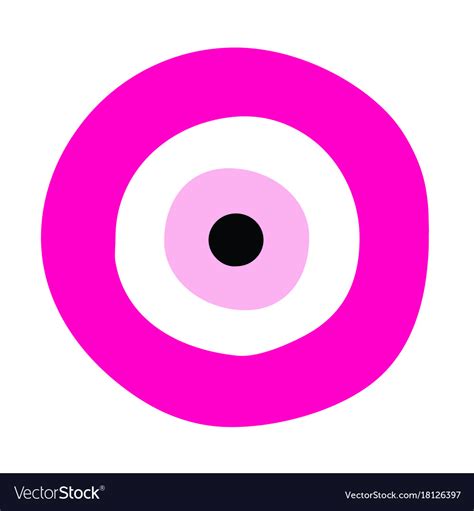 Pink evil eye - symbol protection Royalty Free Vector Image