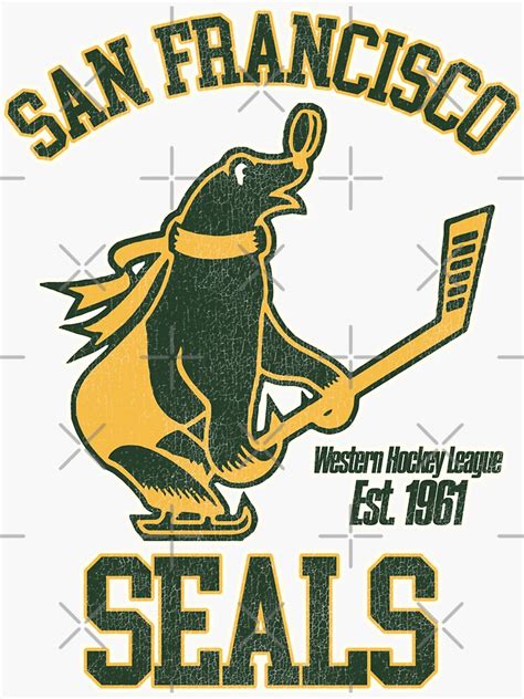 "San Francisco Seals Retro Defunct Ice Hockey" Sticker for Sale by ...