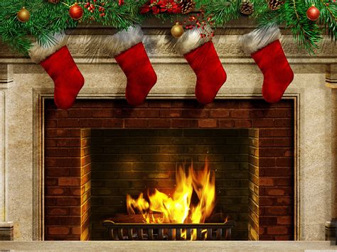 Christmas Fireplace HD Wallpapers - Wallpaper Cave