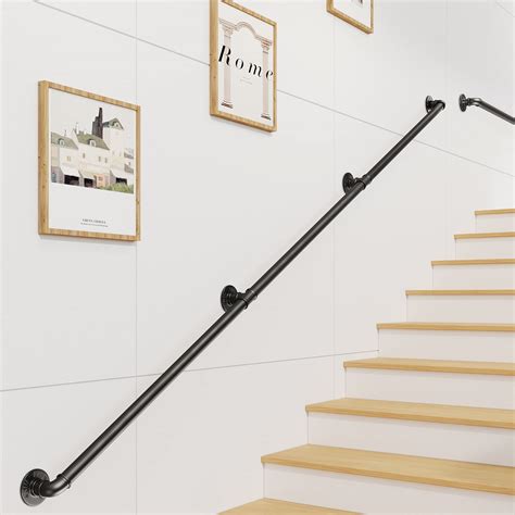 Buy Elibbren Pipe Handrail, Metal Sturdy Load-Bearing Capacity (8 Feet ...