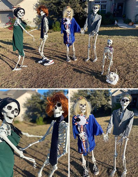 31 Funny Skeleton Scenes Created By This Family From Texas In The Lead ...