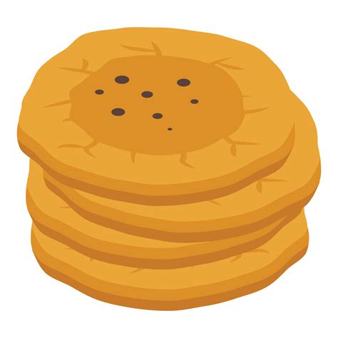 Pita bread stack icon, isometric style 15647745 Vector Art at Vecteezy