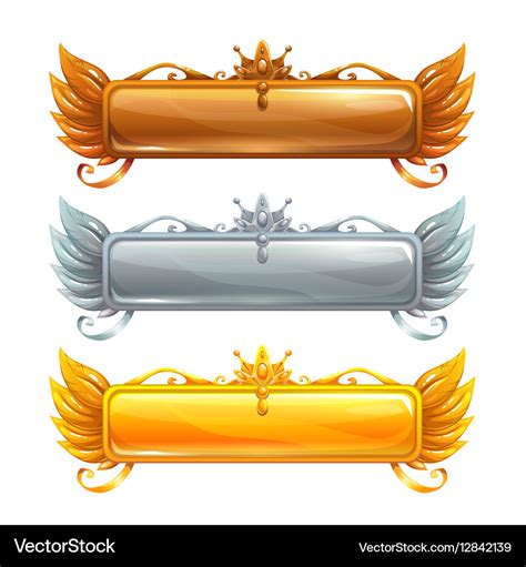 Cartoon title banners set Royalty Free Vector Image