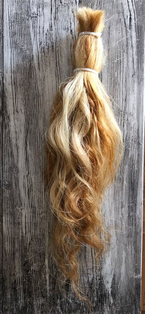 Cow tail hair washed for crafting original color | Etsy