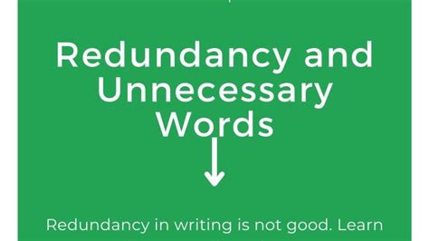 Redundancy In Writing Examples | How To Avoid Them