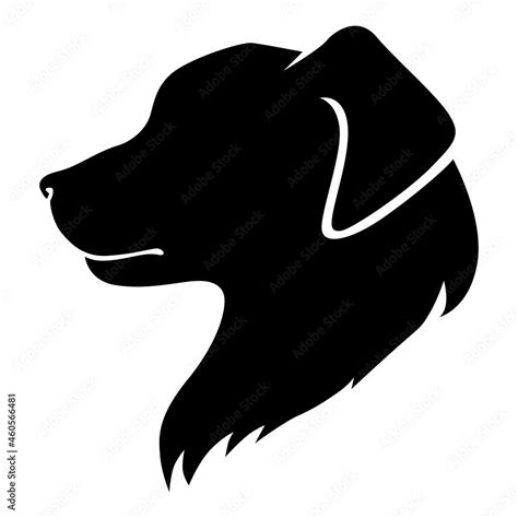 Dog head silhouette Stock-Vektorgrafik | Adobe Stock