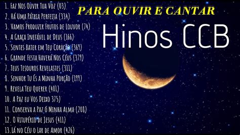 Hinos CCB 2020 - Canções Para Ouvir e Cantar - YouTube