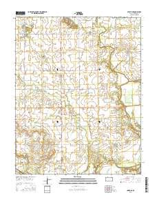 Cow Creek Topo Map in Cherokee County, Kansas