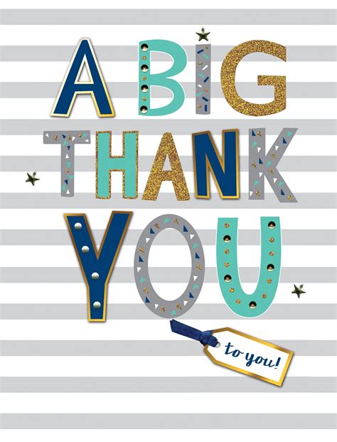 A Big Thank You To You Gigantic Greeting Card A4 Sized Cards | Cards