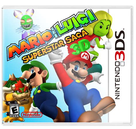 Viewing full size Mario & Luigi: Superstar Saga 3D box cover