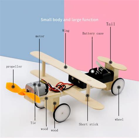 DIY Assembled Wooden Electric Airplane Glider Plane Model Toys DIY ...