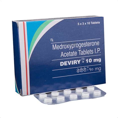 10 Mg Medroxyprogesterone Acetate Tablets Ip General Medicines at Best ...