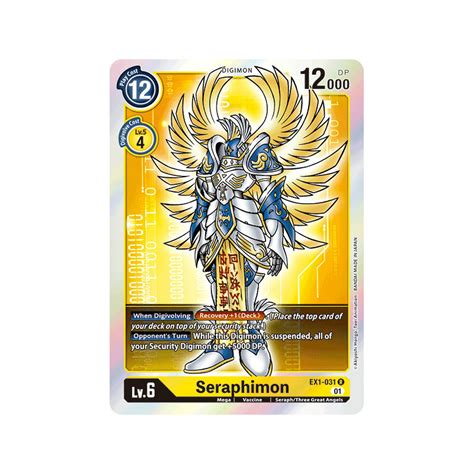 EX1-031 R Seraphimon Digimon - Classic Collection Digimon Card Game