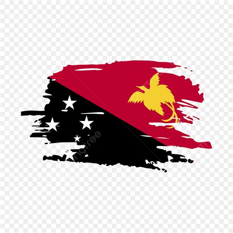 Papua New Guinea Vector Hd PNG Images, Papua New Guinea Flag Brush ...