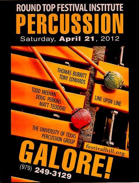 The Brenham House: Round Top Festival Institute Presents Percussion Galore!