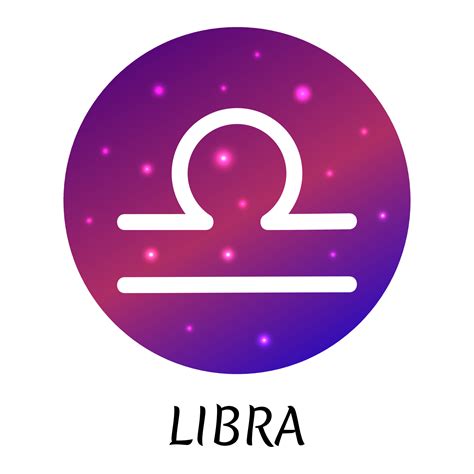 Zodiac sign Libra isolated. Vector icon. Zodiac symbol with starry ...