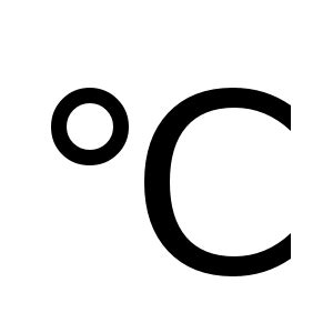 degree celsius (U+2103) @ Graphemica