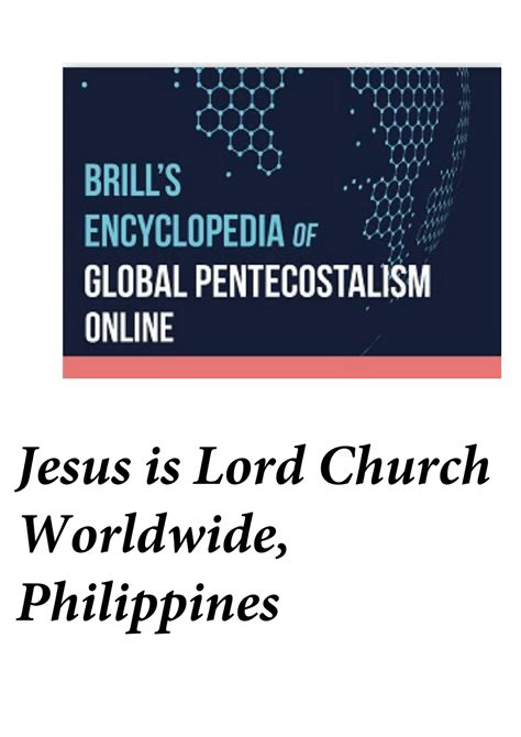 (PDF) Jesus is Lord Church Worldwide, Philippines