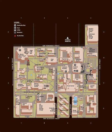 San Jose State University Campus Map San Jose University